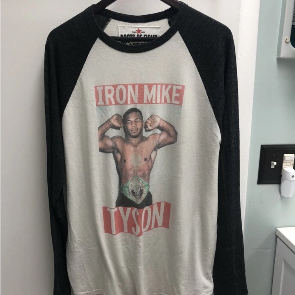 Black and White Long Sleeve Tee with Retro Graphic
